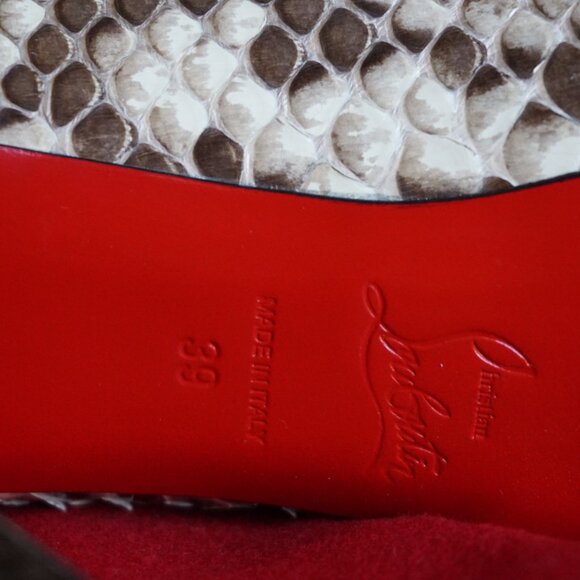 AUTHENTIC Christian Louboutin Very Prive 120 Python/Kid - Picture 7 of 7